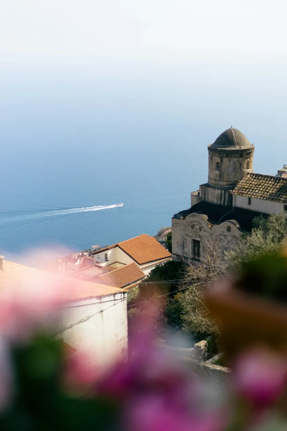 Vista sul mare da Ravello in Costiera Amalfitana